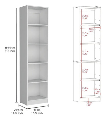Organizador 5 módulos blanco sin puertas